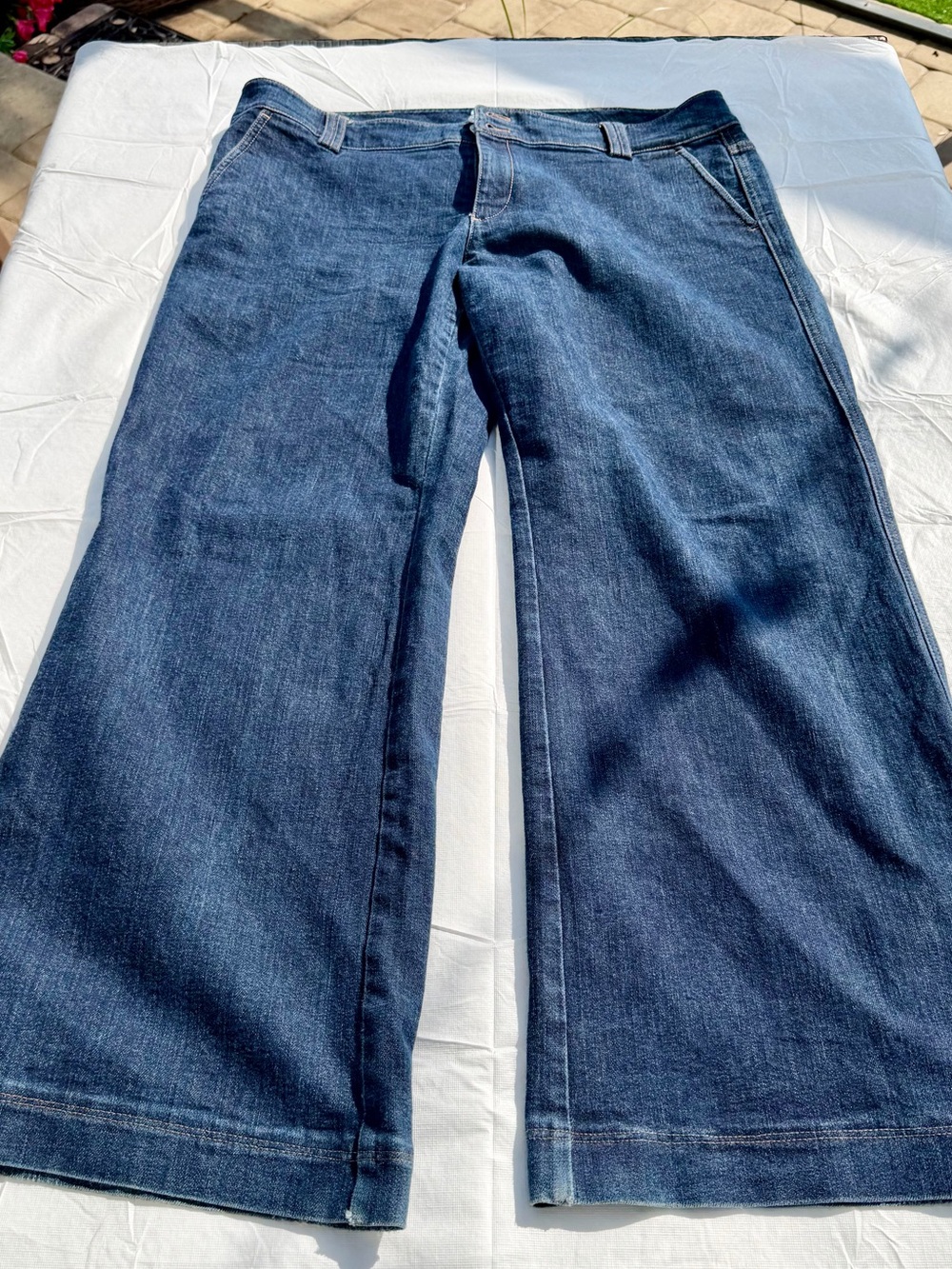 St. John Dark Wash Flare Jeans